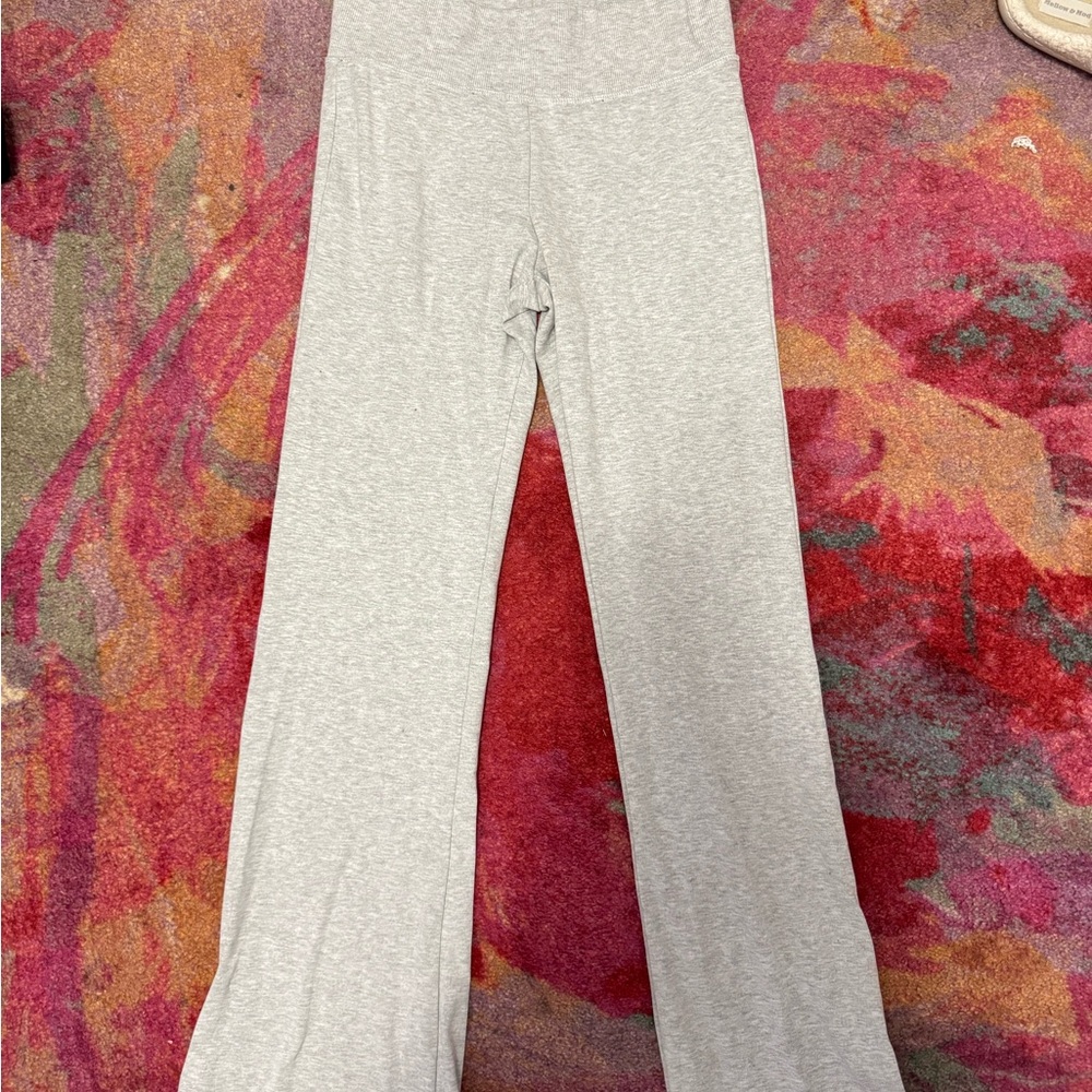 Bershka Light Gray Ribbed Top